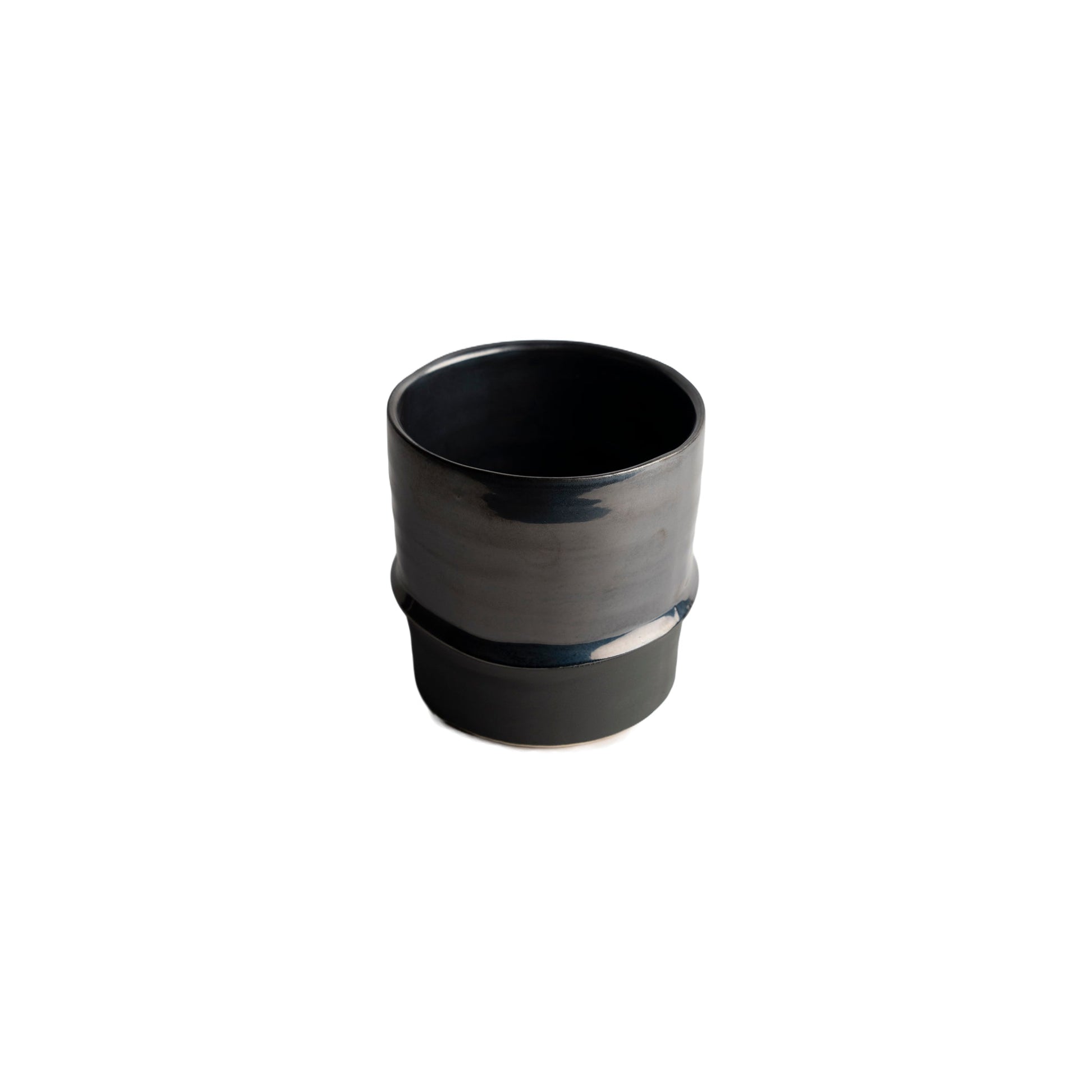 Black Glaze Planter Modern Home